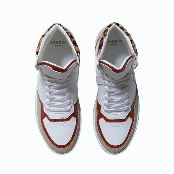 Ashoka Paris Ashoka Paris Mateo High-Top Sneaker Terrakotta-Leopard, Biobasiert & Recycelt – Produktbild 4 von 5