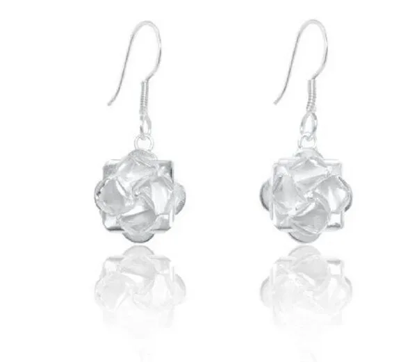 pakilia pakilia Silber Ohrringe Rose Fair-Trade und handmade, Rosa, – Produktbild 4 von 6