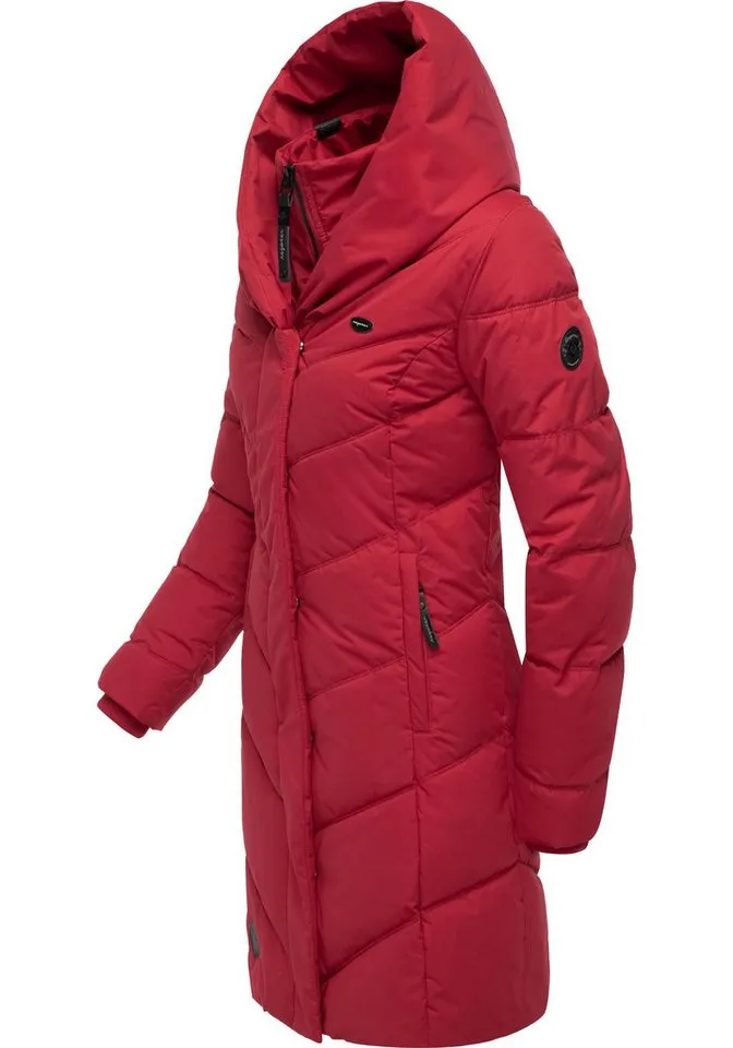 ragwear ragwear Steppmantel Natalka stylischer, gesteppter Winterparka mit gefütterter Kapuze, Rot, – Produktbild 3 von 4