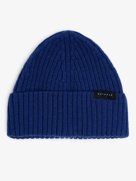 Rotholz Rotholz Mütze - Classic Ribbed Beanie - aus Wolle, Royal blue (blau), – Produktbild 4 von 4