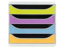 Exacompta Exacompta Schubladenbox "Pop'N Co", DIN A4+, 4 Schubladen, sortiert – Produktbild 1 von 1