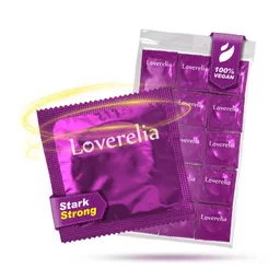 Loverelia Kondome STRONG, extra starke Kondome, Wandstärke 0,09-0,11mm - vegan - 53mm – Produktbild 1 von 1