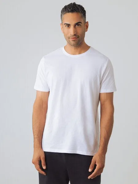 Honest Basics Honest Basics Herren Basic T-Shirt aus Bio- und recycelter Baumwolle, Weiss, – Produktbild 1 von 4