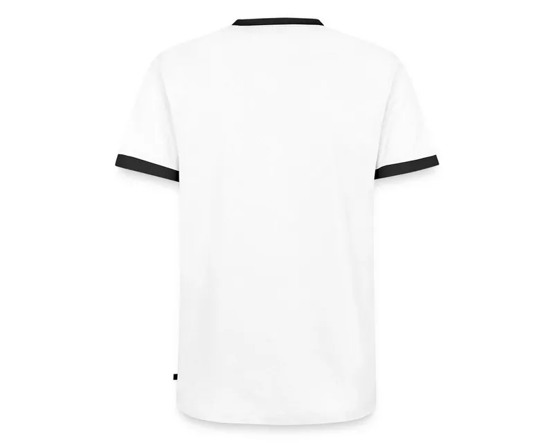 Spreadshirt T-Shirt Germany Fußball Fanlook Trikot Männer Kontrast T-Shirt (1-tlg) Normaler Schnitt für optimale Passform, Schwarz|weiß, – Produktbild 4 von 5
