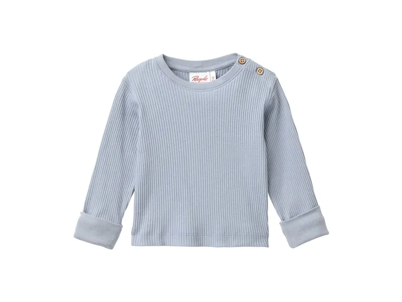 People Wear Organic People Wear Organic Langarm-Shirt blaugrau Gr. 98/104, Blau, – Produktbild 1 von 1
