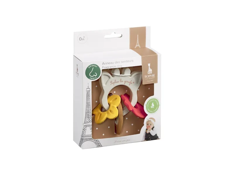 Sophie la Girafe Sophie la Girafe Beißring und Greifling mit Düften, Naturkautschuk Maße 7,5 x 11 x 1 cm, Mehrfarbig, – Produktbild 2 von 2