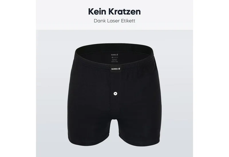 Barrio 13 Barrio 13 Boxershorts Boxershorts Herren Männer Retroshorts Premium ohne kratzendes Etikett (Packung, Set, Spar-Pack, 4-St., 4er-pack) mit Eingriff und Komfortbund, Schwarz, – Produktbild 4 von 4