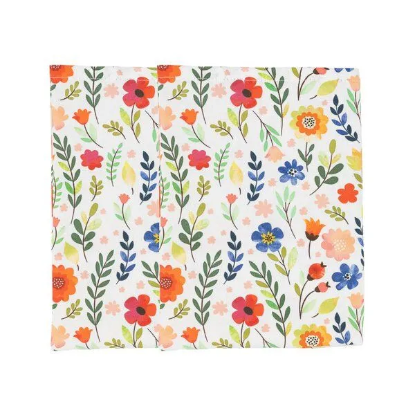 El Puente El Puente "Blumenstrauß" Geschirrtücher (2er-Set) | Fair Trade & Handmade aus Indien, Mehrfarbig, – Produktbild 1 von 1