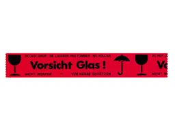 Signalklebeband aus PP "Vorsicht Glas!", reißfest – Produktbild 1 von 1