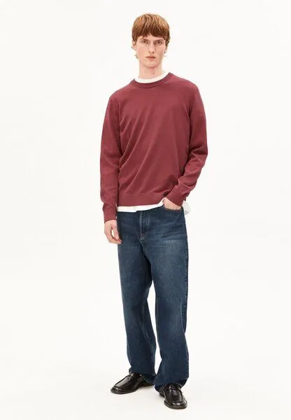ARMEDANGELS ARMEDANGELS LOUKAA Herren Pullover aus Bio-Baumwolle, Velvet ember, – Produktbild 4 von 4