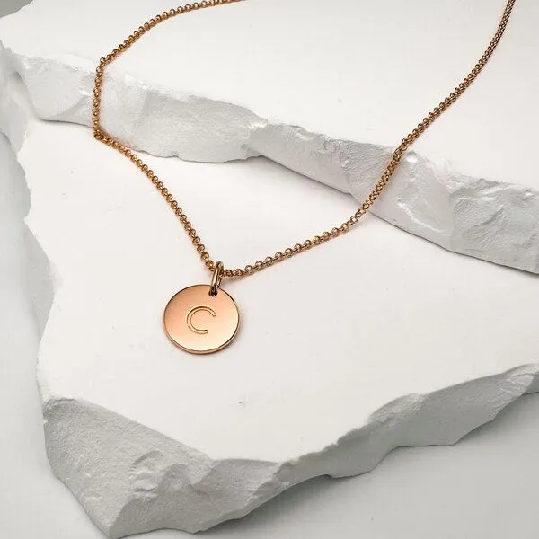 MOANINA MOANINA Kette Buchstabe Initialen 925 Silber/18k Gold Vermeil 3 Längen, Rose, – Produktbild 1 von 3