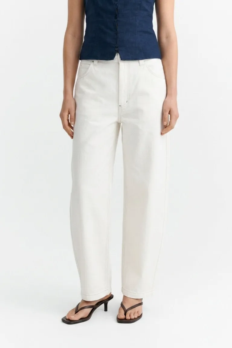 thinking mu Thinking MU Damen vegan Hose Marissa Barrel Weiß, Weiß, – Produktbild 2 von 2