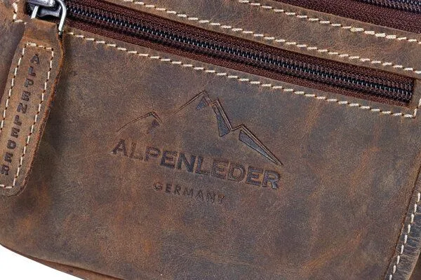 Alpenleder Alpenleder Gürteltasche GENF, Old havanna, – Produktbild 4 von 4