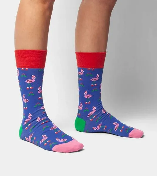 DillySocks DillySocks Socken Flamingo Fest aus Biobaumwoll-Mix, Blau, – Produktbild 3 von 4
