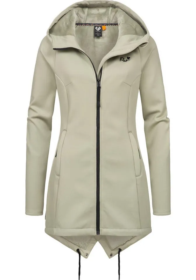 ragwear ragwear Sweatjacke Wingi Sportliche Damen Kapuzenjacke mit kuschelig weichem Innenleben, Gelb|grün, – Produktbild 2 von 4
