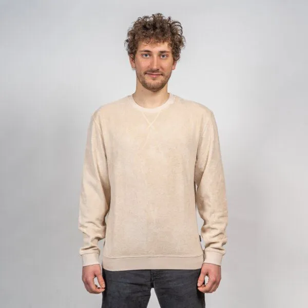 LANGBRETT LANGBRETT Frottee Sweater Männer, Ecru (natur), – Produktbild 1 von 4