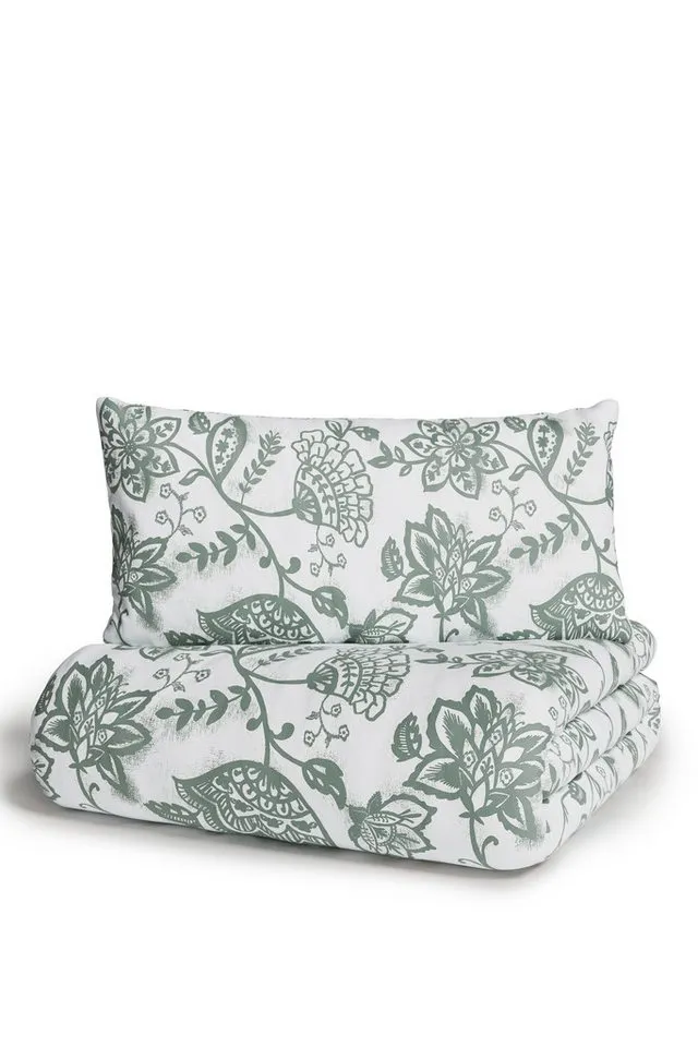 OTTO home Bettwäsche Nordby, Flanell, 2 teilig, Bettwäsche aus Baumwolle, skandinavisches Design, ab Größe 135x200 cm, Grün, – Produktbild 7 von 7