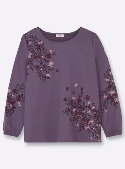sheego Sweatshirt feige-aubergine-bedruckt – Produktbild 1 von 1