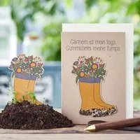 Die Stadtgärtner Die Stadtgärtner Grußkarte mit Wildblumensamen | Tolle Karte für Gartenliebhaber:innen – Produktbild 1 von 1