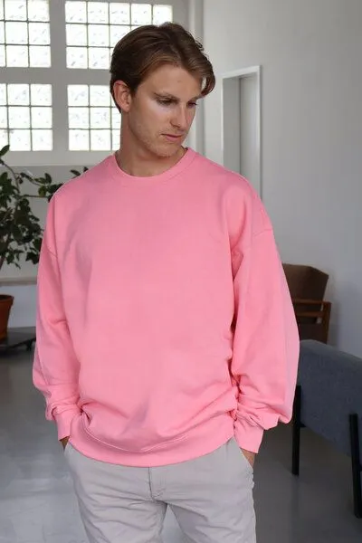 Kultgut Kultgut Biofair- SPORT ESSENTIALS CREW Sweatshirt - Ultraweich / For all Day, Rot (fresh flamingo), – Produktbild 2 von 4