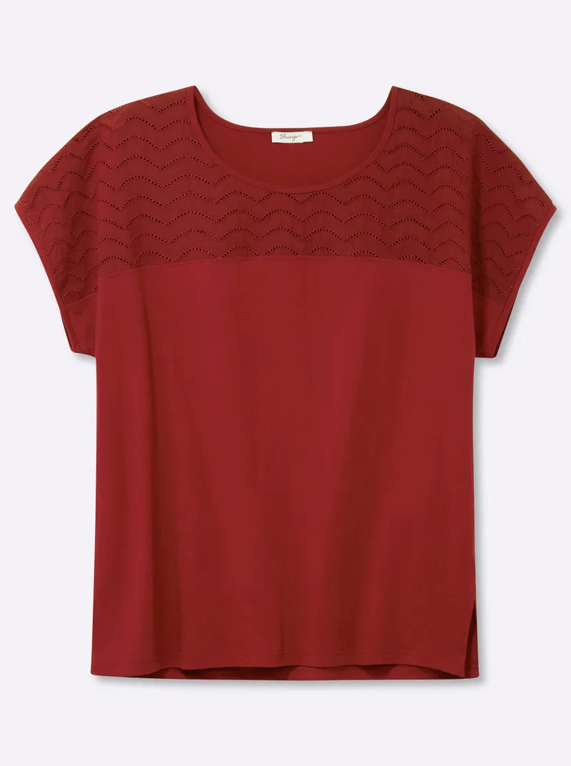 sheego T-Shirt kirsche, Kirsche, – Produktbild 1 von 2
