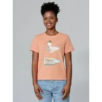 watapparel watapparel T-Shirt Frauen Möwe mit Hut, Fraiche peche, – Produktbild 1 von 1