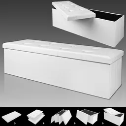 Casaria® Casaria Deuba Sitzbank/Sitztruhe weiß – Produktbild 1 von 1