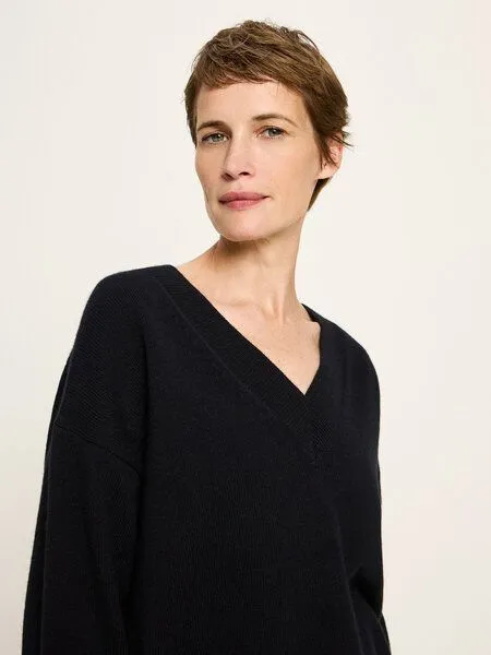 LANIUS LANIUS Pullover mit V-Ausschnitt, Black, – Produktbild 3 von 4