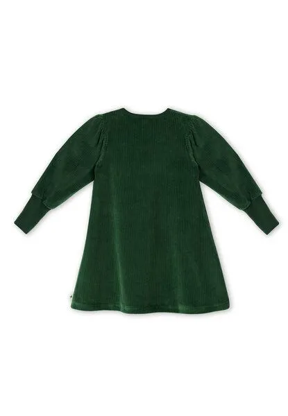 Leela Cotton Leela Cotton Mädchen Cord-Kleid Bio-Baumwolle, Tannennadel, – Produktbild 3 von 4