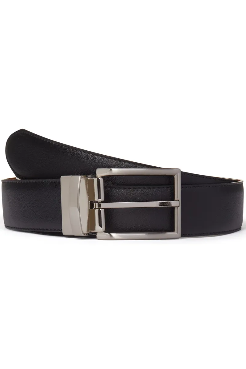 Will's Vegan Store Will's Vegan Store Herren vegan Gürtel Reversible Schwarz Dunkelbraun, Schwarz, – Produktbild 1 von 2