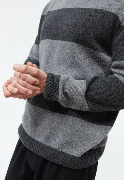Givn Berlin Givn Berlin Wollpullover mit Blockstreifen Modell: Ivan, Iron grey/anthracite, – Produktbild 5 von 5