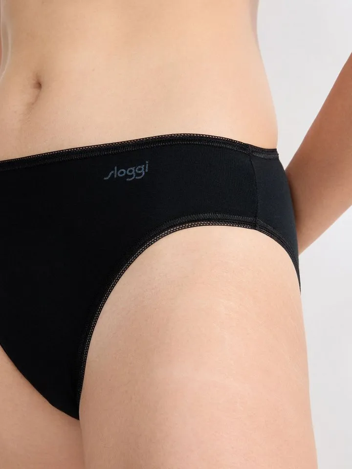 Sloggi Sloggi Tai-Slip Pure Comfort Tai (3-St), Schwarz, – Produktbild 4 von 4