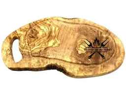 Olivenholz erleben Olivenholz erleben Steakbrett mit Grifflasche & Rille, XXL (ca.45 cm) – Produktbild 1 von 1