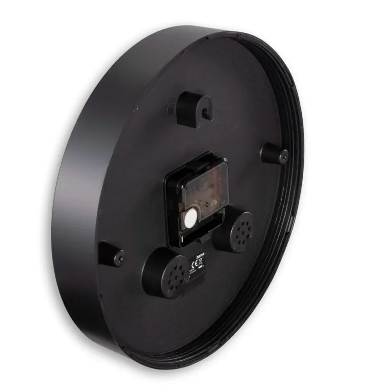 Hama Hama Wanduhr "Elba", Ø 25 cm, ohne Ticken, Schwarz – Produktbild 5 von 6