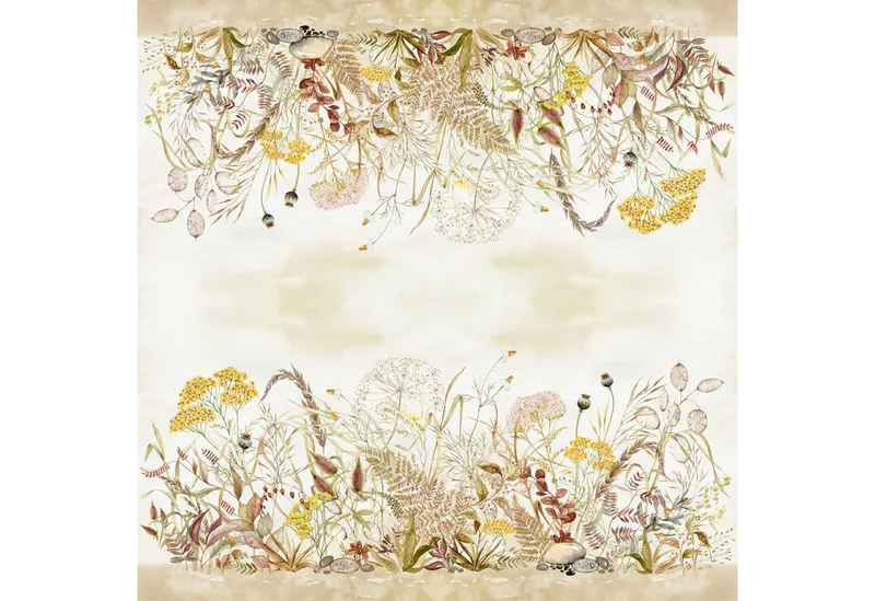 ti-flair Papierserviette, Servietten Papier 33x33cm 3-lag. mit Herbstblumen Motiv 20 Stück, Beige|braun, – Produktbild 2 von 2