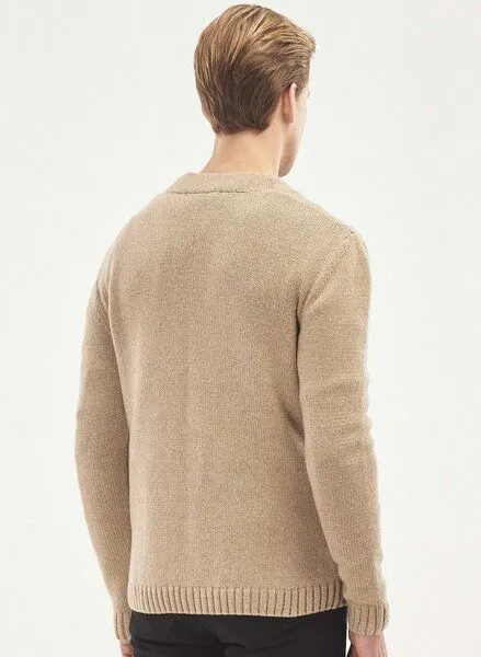 ORGANICATION ORGANICATION Cardigan aus Bio-Merinowolle und Bio-Baumwolle mit Knopfleiste, Beige, – Produktbild 4 von 4