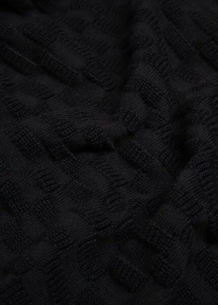 blutsgeschwister Blutsgeschwister Checkerboard Pullover aus Biobaumwolle - Chic Promenade, Diamond knit black (schwarz), – Produktbild 3 von 3