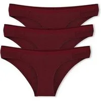 ORGANICATION ORGANICATION KAMILLA | Slip aus Bio-Baumwolle und TENCEL Modal im 3er-Pack, Bordeaux, – Produktbild 1 von 1