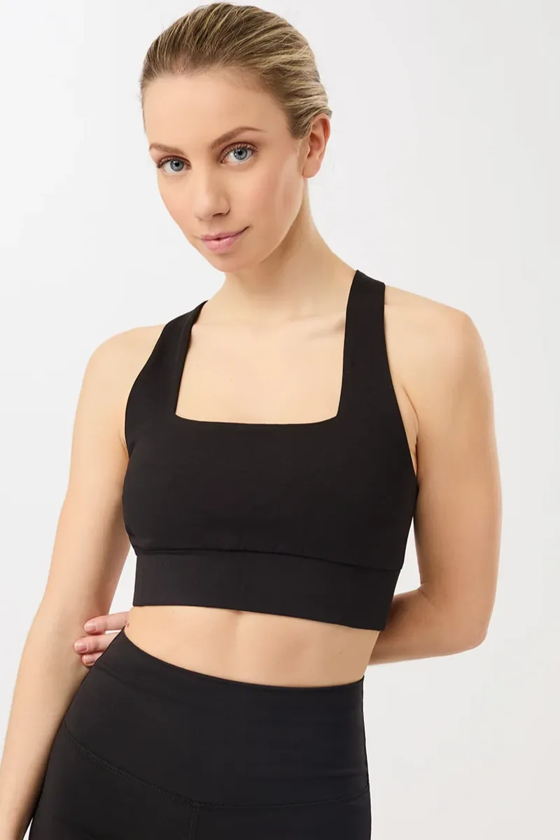 mandala MANDALA Damen vegan Bh French Neck Schwarz, Schwarz, – Produktbild 2 von 2