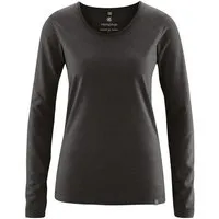 HempAge HempAge Damen Langarm-Shirt Lene Hanf/Bio-Baumwolle, Black, – Produktbild 1 von 1
