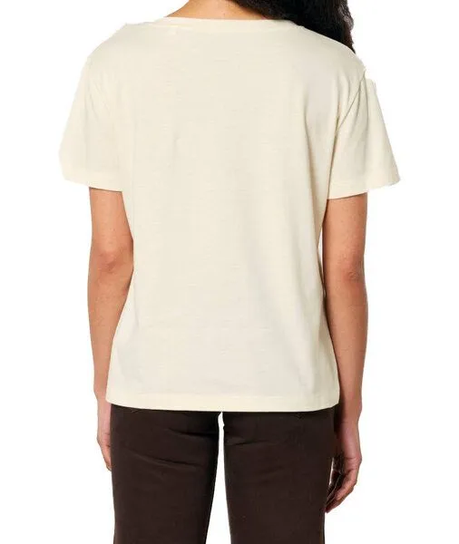 YTWOO YTWOO Damen-Scoop-Neck-T-Shirt aus Bio-Baumwolle, Natural, – Produktbild 1 von 4