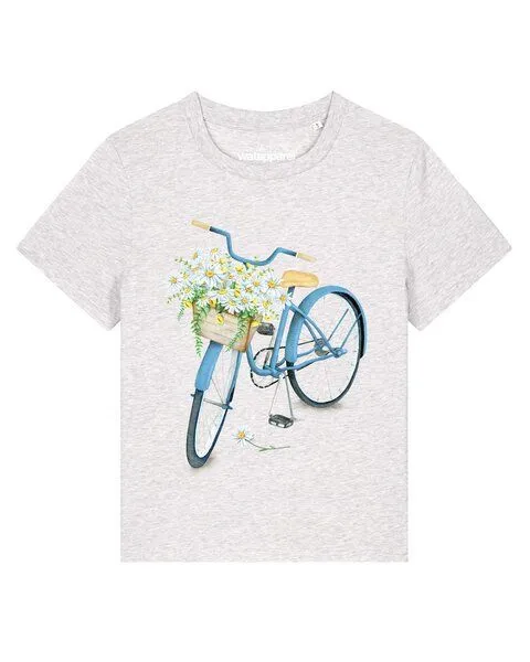 watapparel watapparel T-Shirt Frauen Blaues Damenrad, Cool heather grey, – Produktbild 1 von 2