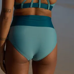 Inaska Inaska Damen vegan Bikiniunterteil Soft High Waist Feel Eisblau/Petrol – Produktbild 1 von 1
