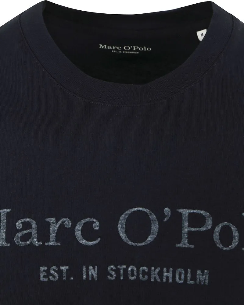 Marc O'Polo Marc O'Polo T-Shirt Logo Dunkelblau - Größe M, Dunkelblau, – Produktbild 2 von 4