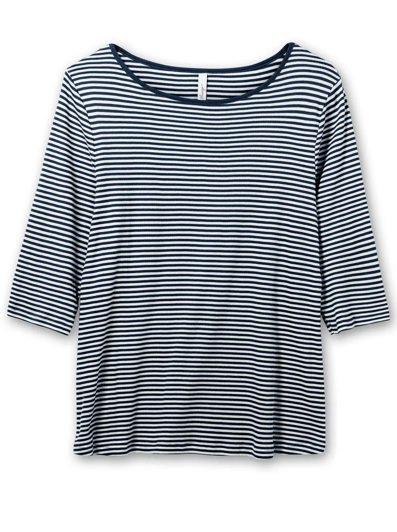 sheego Ringelshirt marine, Marine, – Produktbild 1 von 2