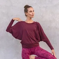 Jaya Jaya SARA - Yoga und Dance Sweater, Burgundy/braun, – Produktbild 1 von 1
