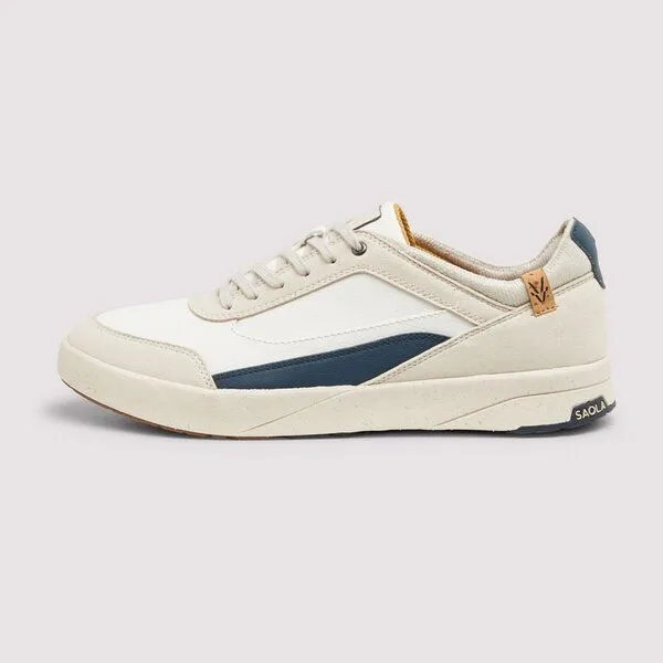 SAOLA SAOLA Quito M - leicht & vegan Sneaker mit elastischen Schnürsenkeln, White navy, – Produktbild 2 von 3