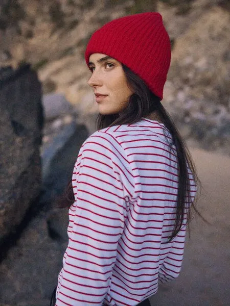WOTE WOTE Longsleeve Streifen new aus Organic Cotton, Rot-weiß, – Produktbild 2 von 4