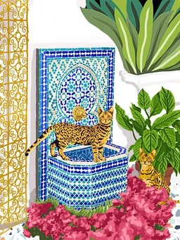 Photocircle Photocircle Poster / Leinwandbild - Royal Cats – Produktbild 1 von 1