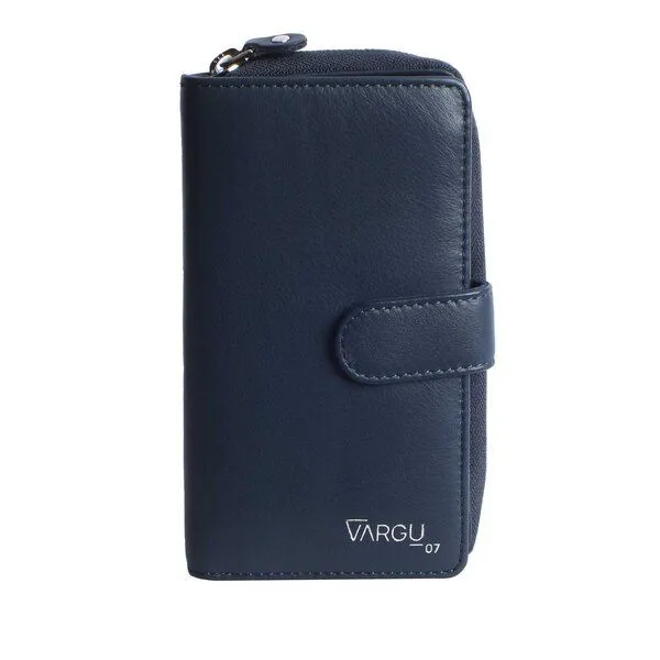 Vargu Vargu Echtleder Geldbörse SABA 1-A mono, Navy, – Produktbild 1 von 4